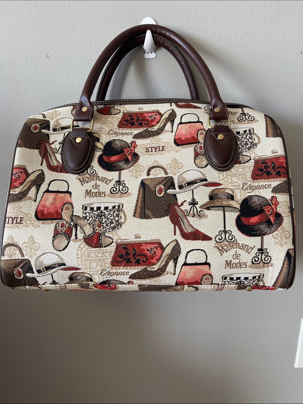 Signate tapestry bag